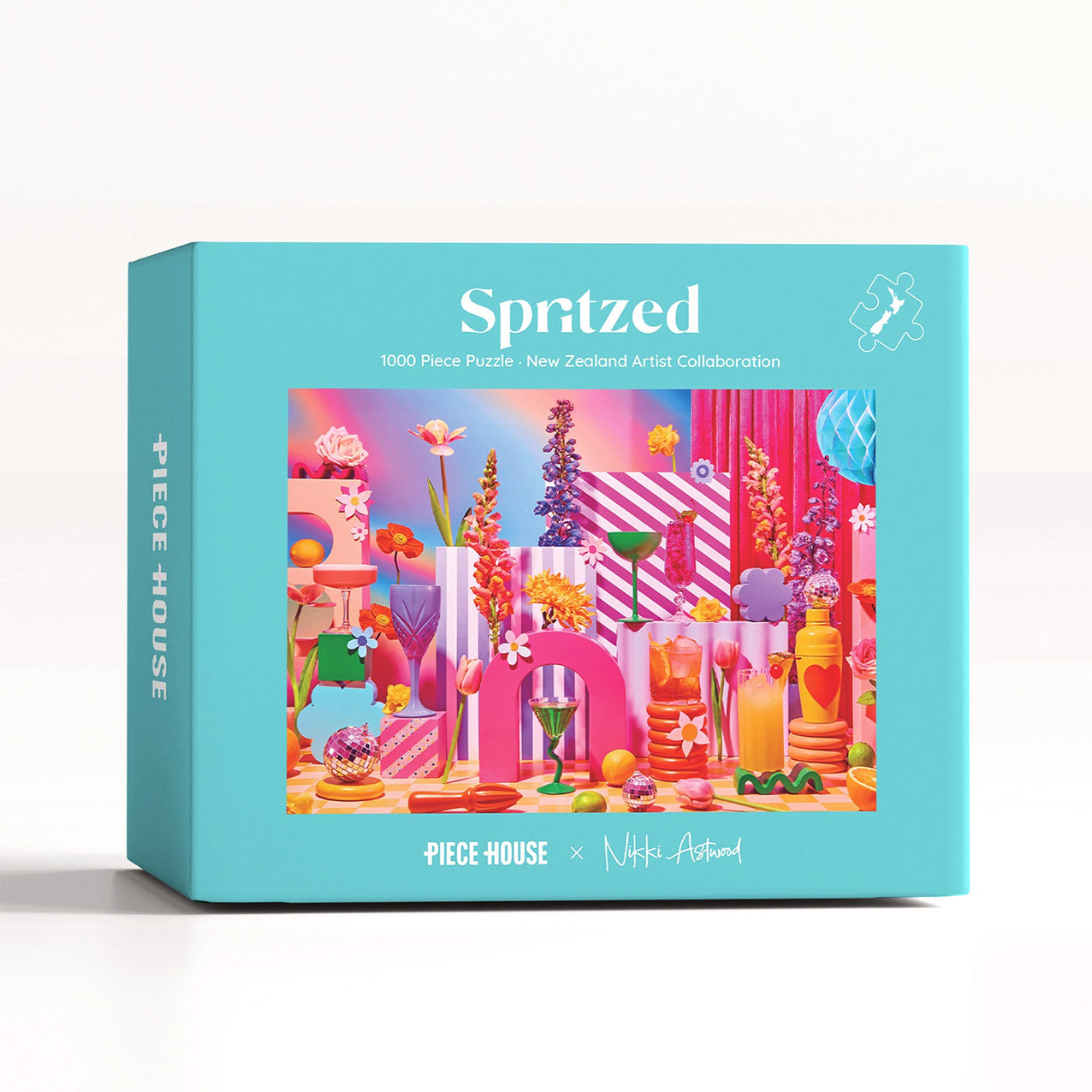 Piece House Puzzle Spritzed