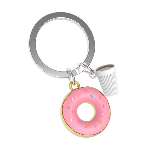 Donut + Coffee Keyring