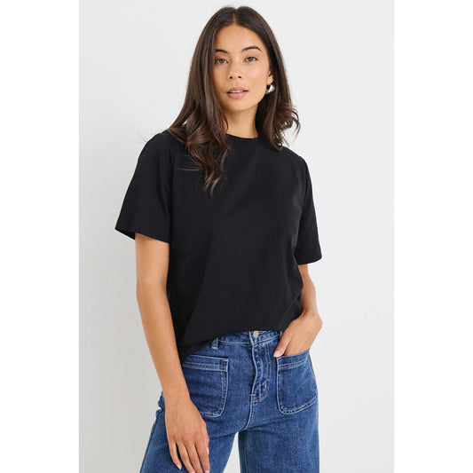 Street Black Crew Neck Boxy Tee