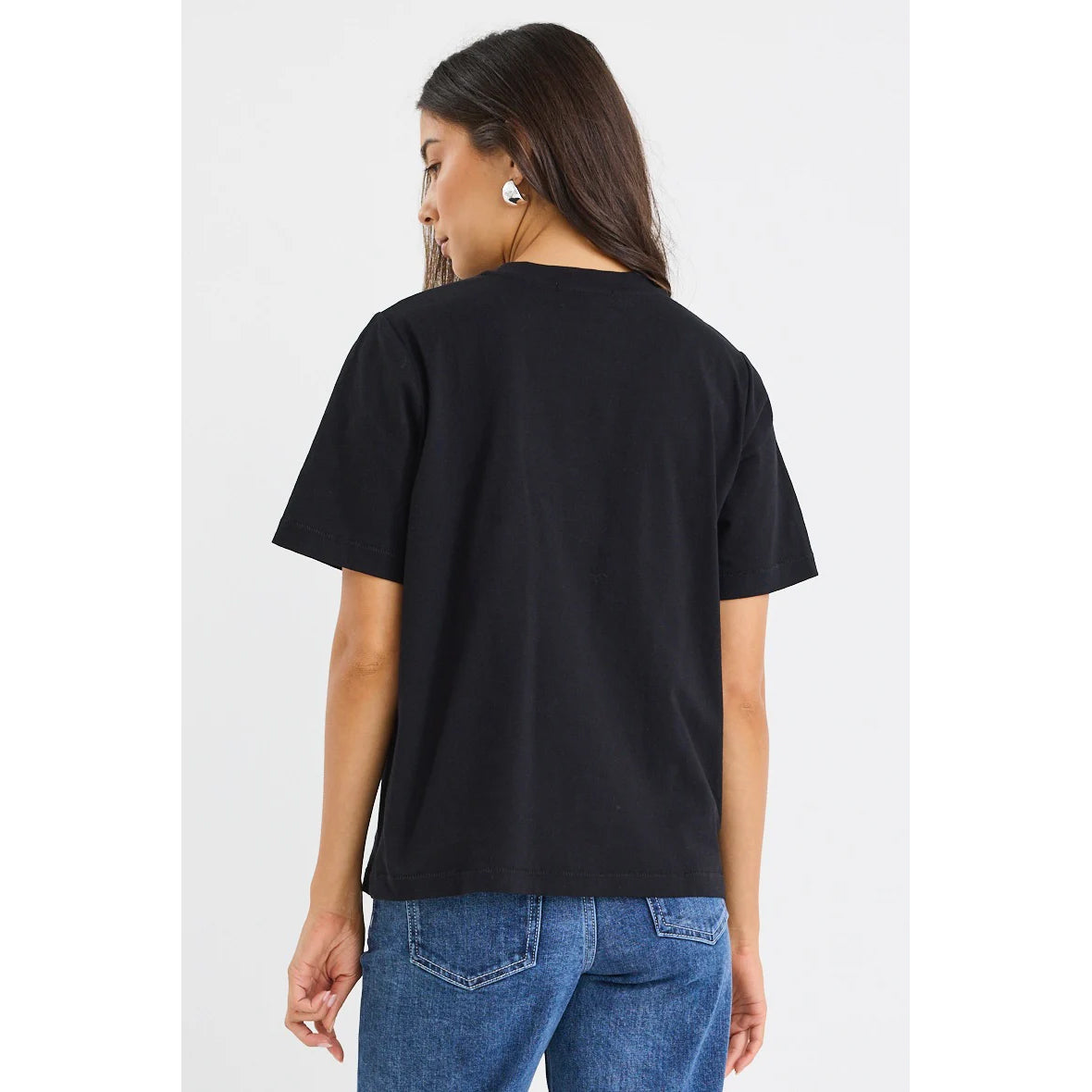 Street Black Crew Neck Boxy Tee