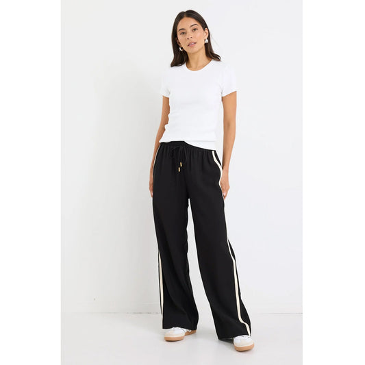 Townie Black Matte Stripe Pant