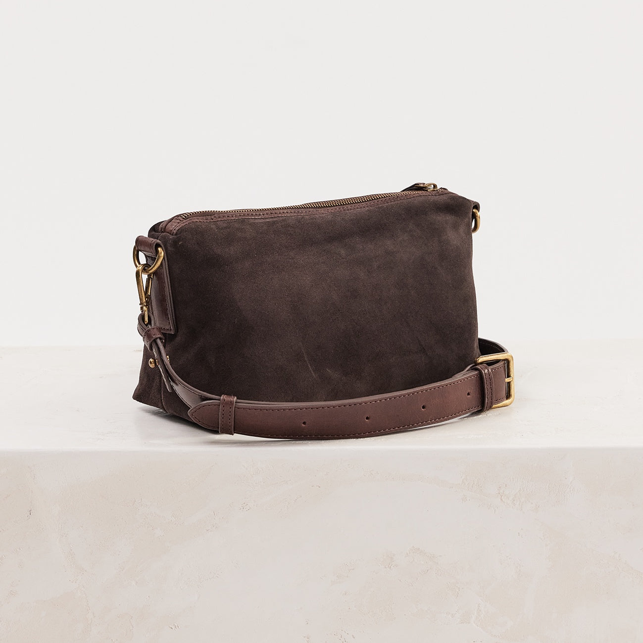 Suede Teddy Bag Chocolate