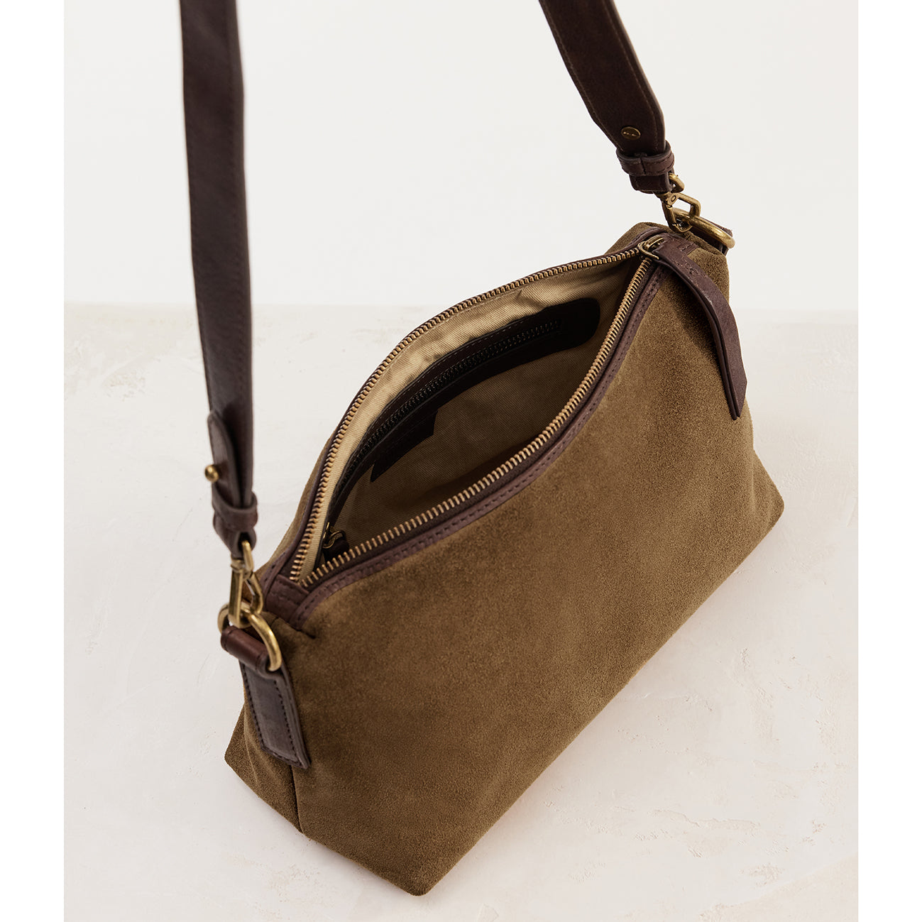 Suede Teddy Bag Chestnut
