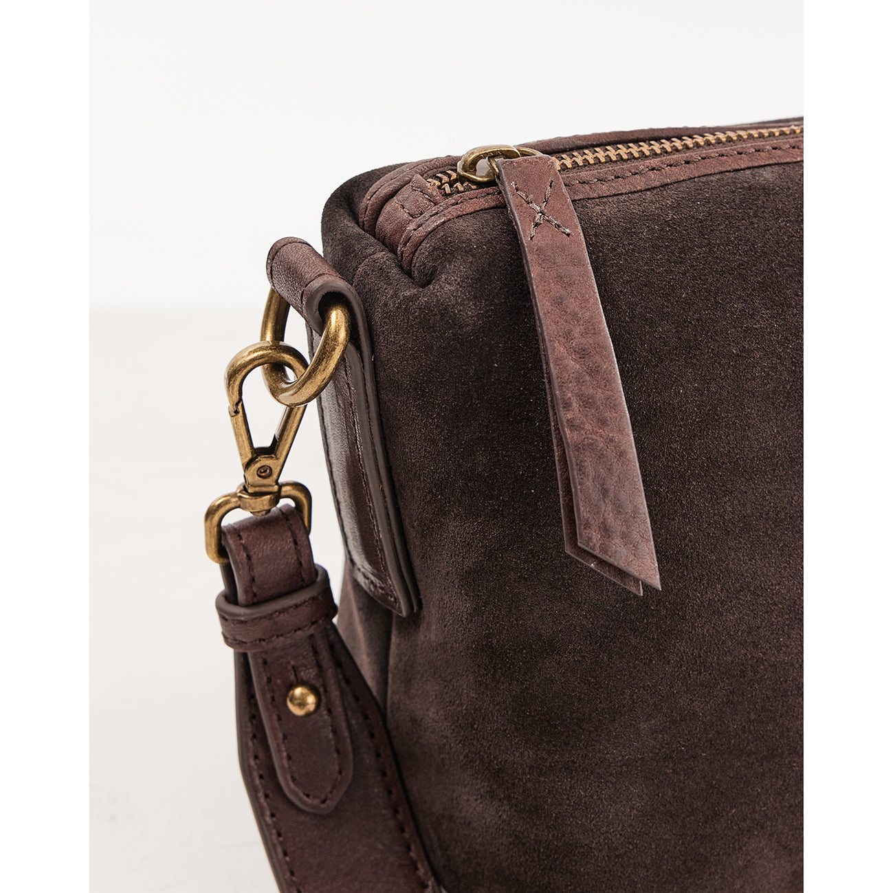 Suede Teddy Bag Chocolate
