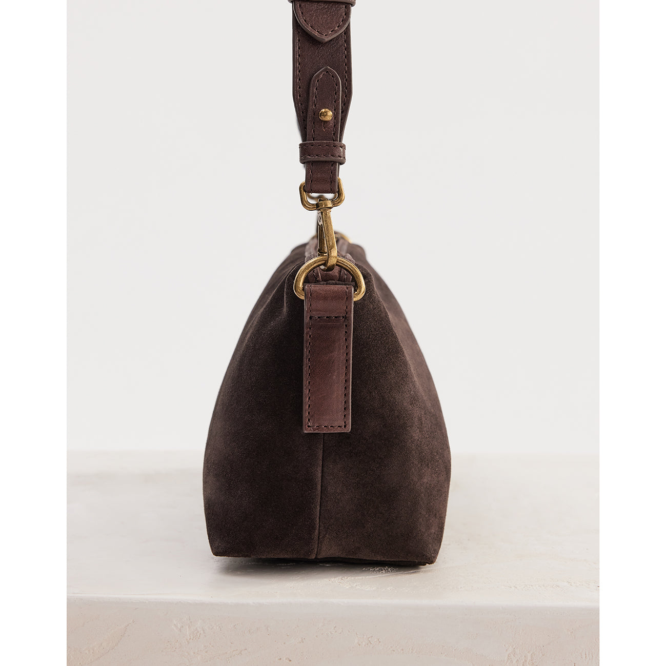 Suede Teddy Bag Chocolate