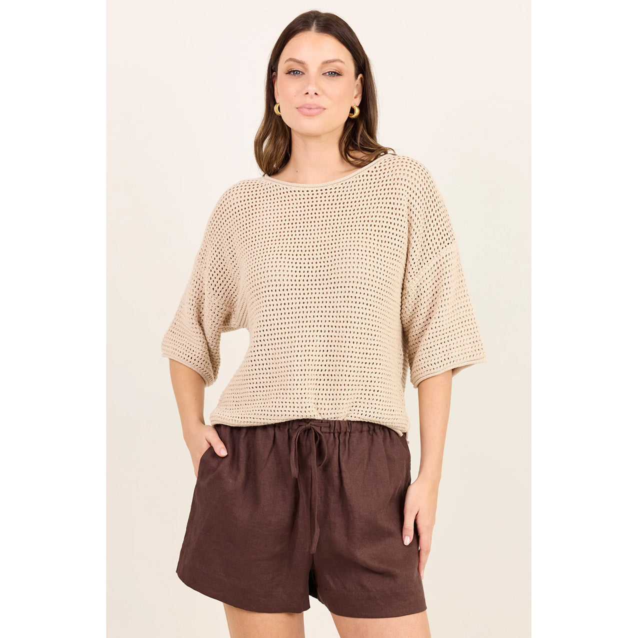 Sunrise String Crochet Knit Top