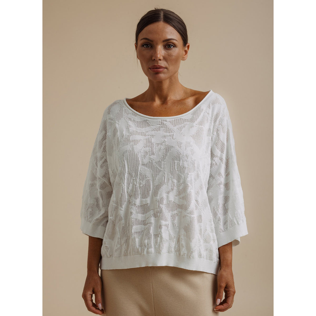 Paradis Jacquard Pullover Salt