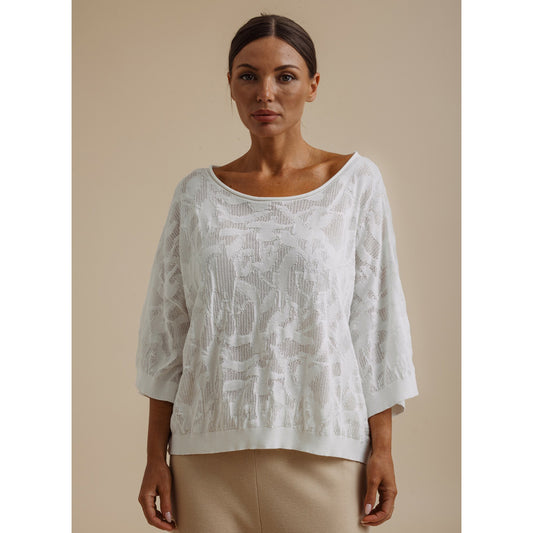 Paradis Jacquard Pullover Salt