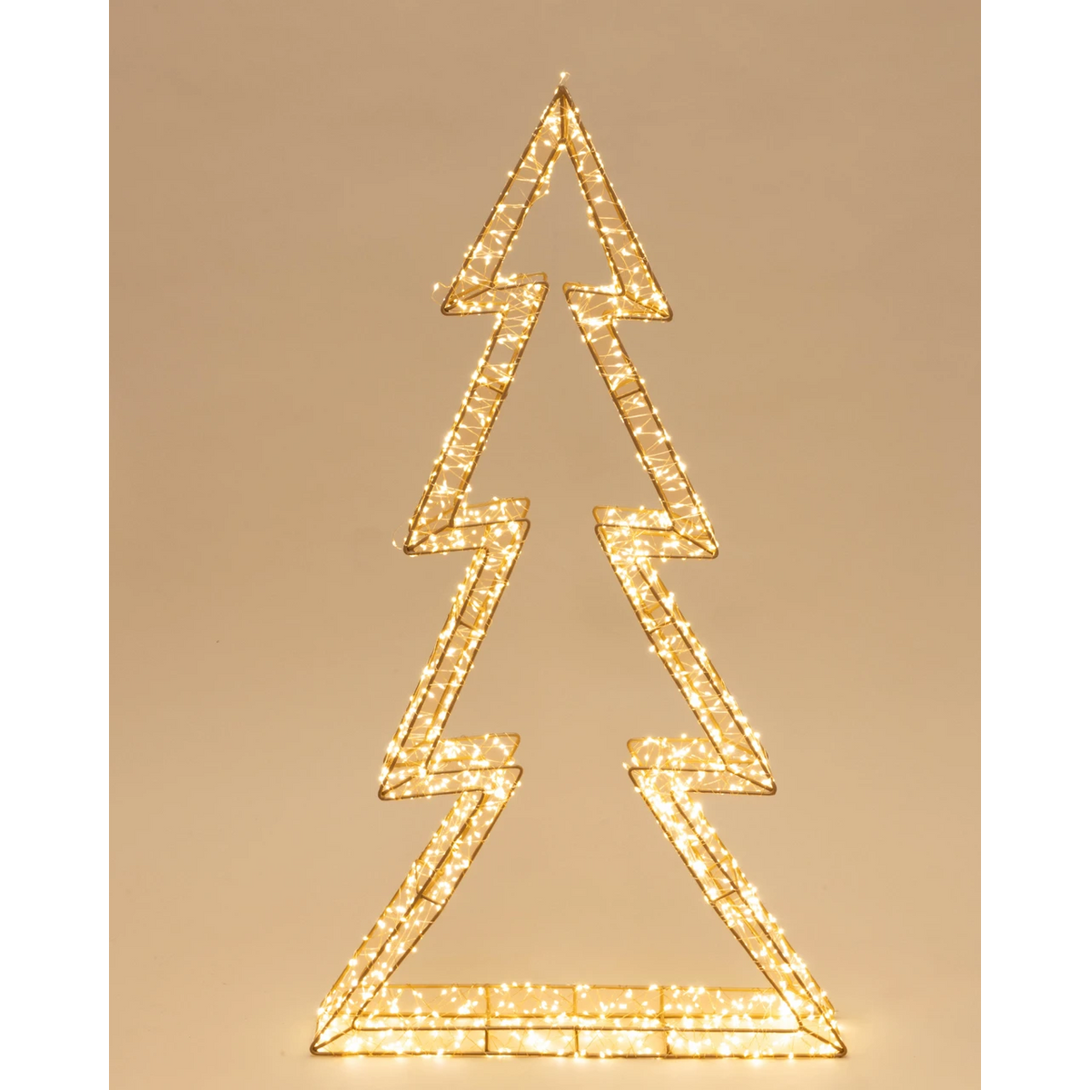 Gold Wire LED Outline Tree 90cm