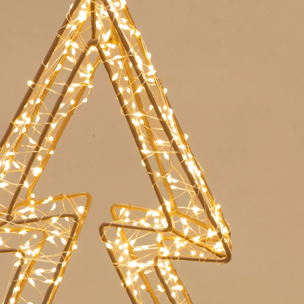 Gold Wire LED Outline Tree 120cm