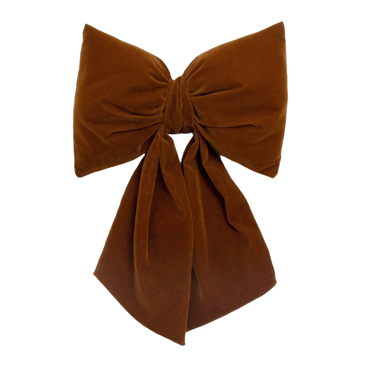 Velvet Bow w Clip Tobacco