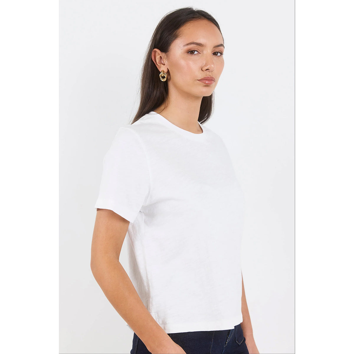 Ultimate White Slub Crew Neck Tee