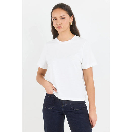 Ultimate White Slub Crew Neck Tee