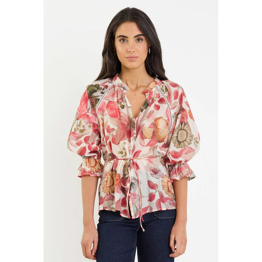 Usher Blush Woodland Floral Top