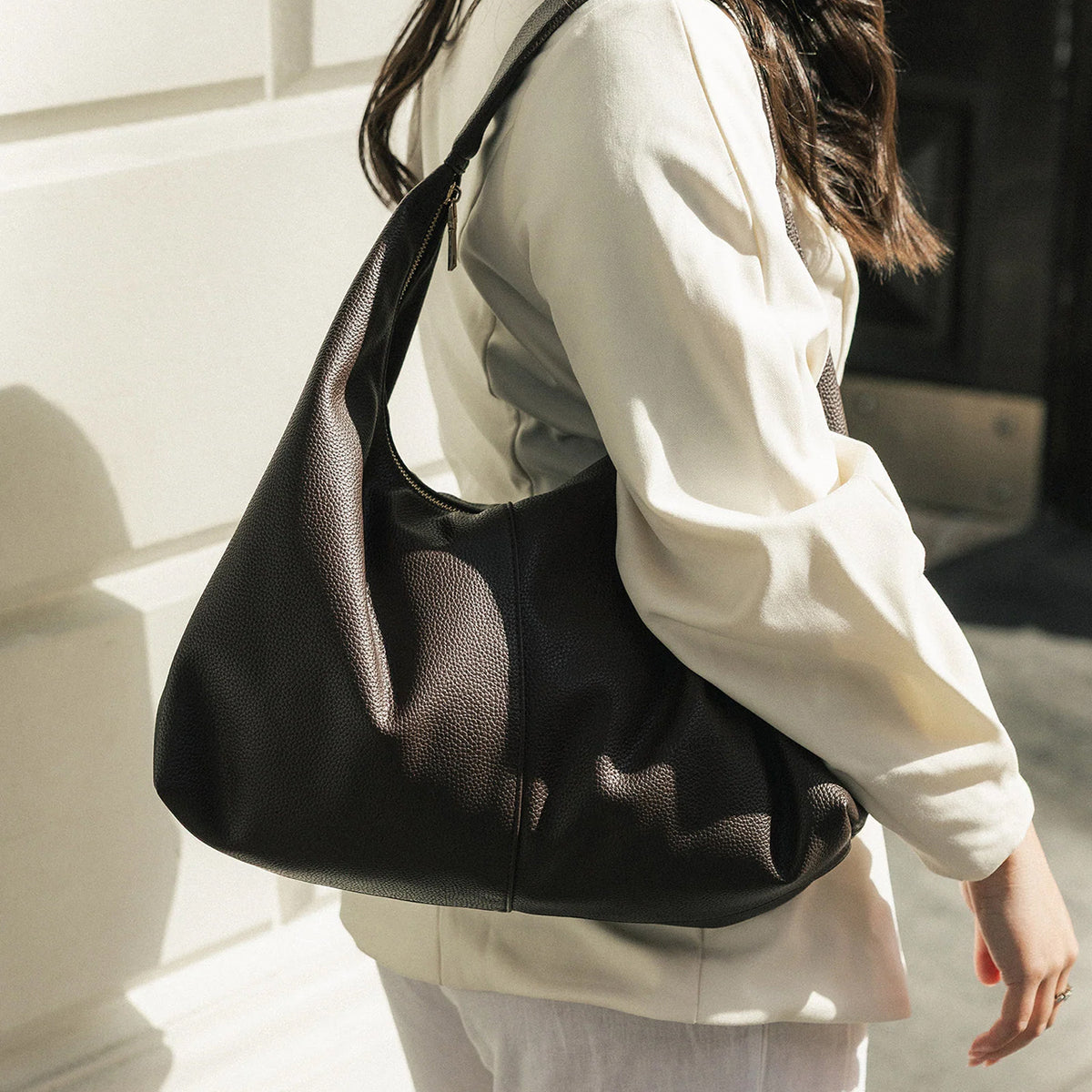 Valentina Slouch Shoulder Bag Chocolate