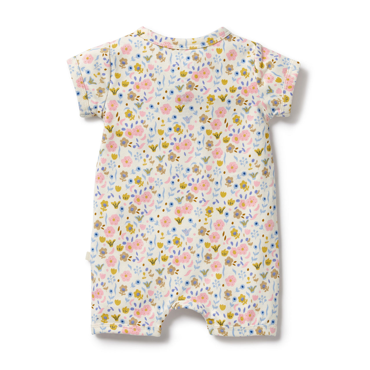 Ava Floral Organic Boy Leg Zipsuit