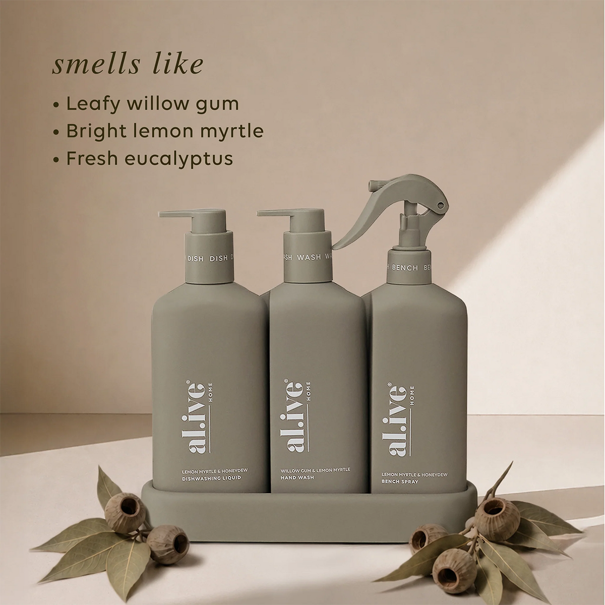 Kitchen Trio Willow Gum & lemon Myrtle