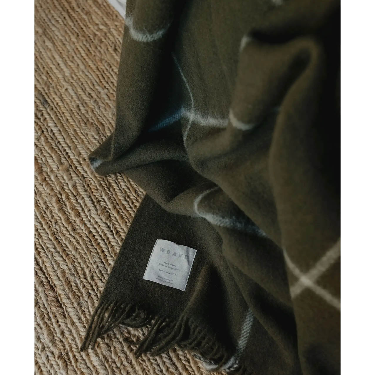 Ranfurly Kelp Wool Throw 140x240cm