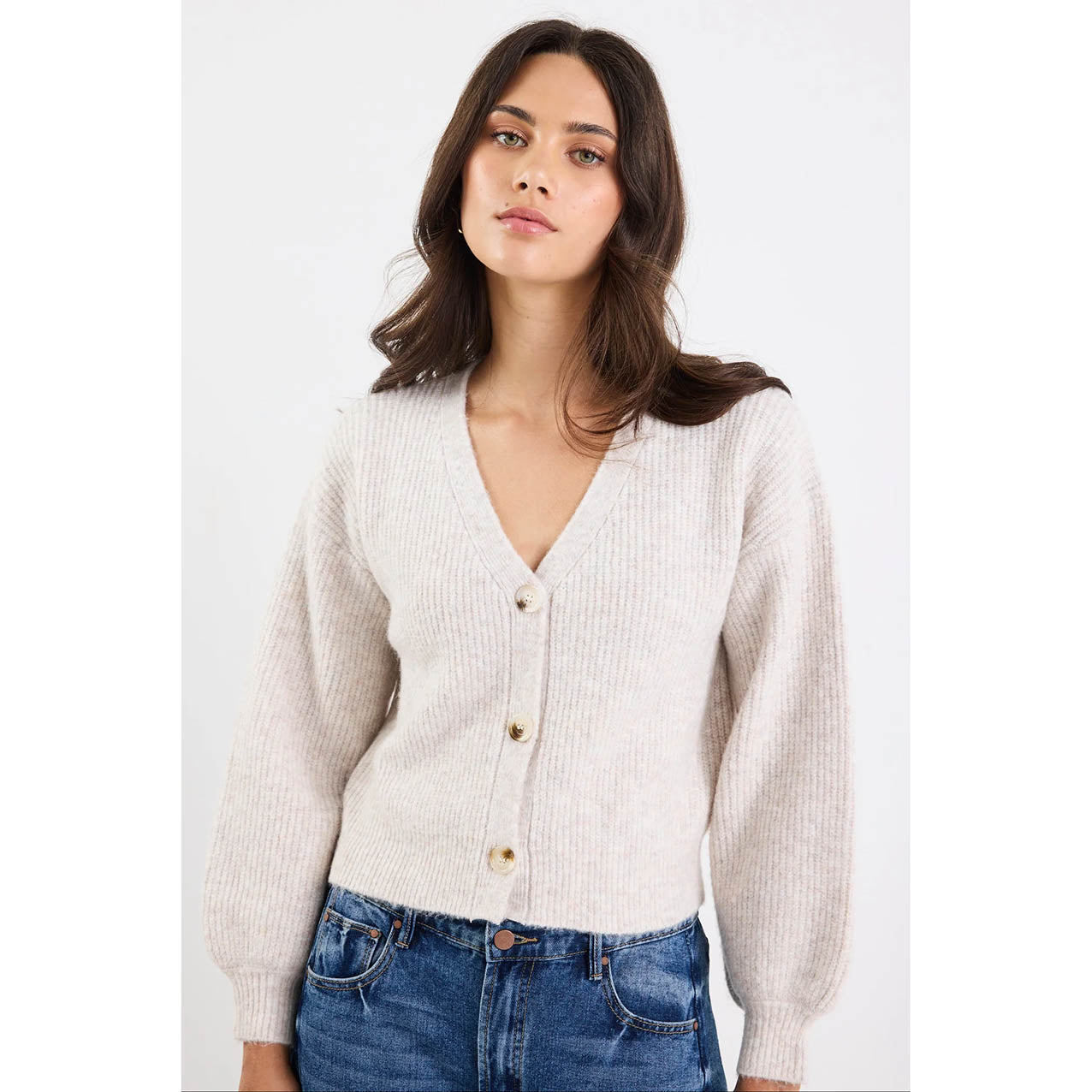Wholesome Oat Chunky Knit Cardigan
