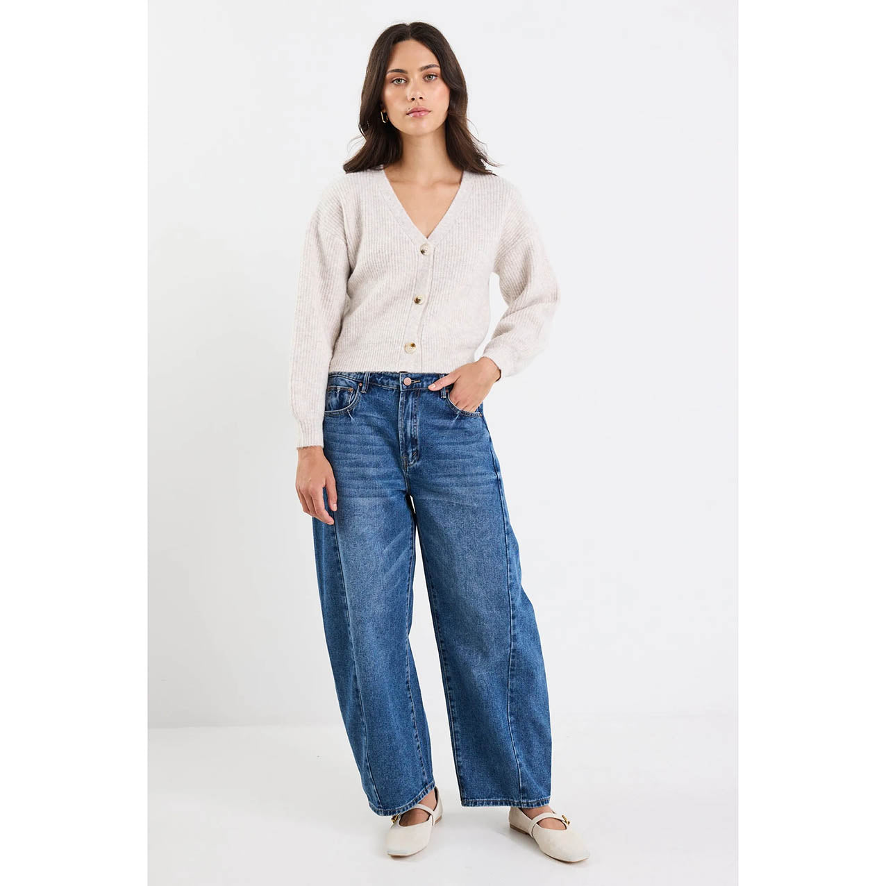 Wholesome Oat Chunky Knit Cardigan