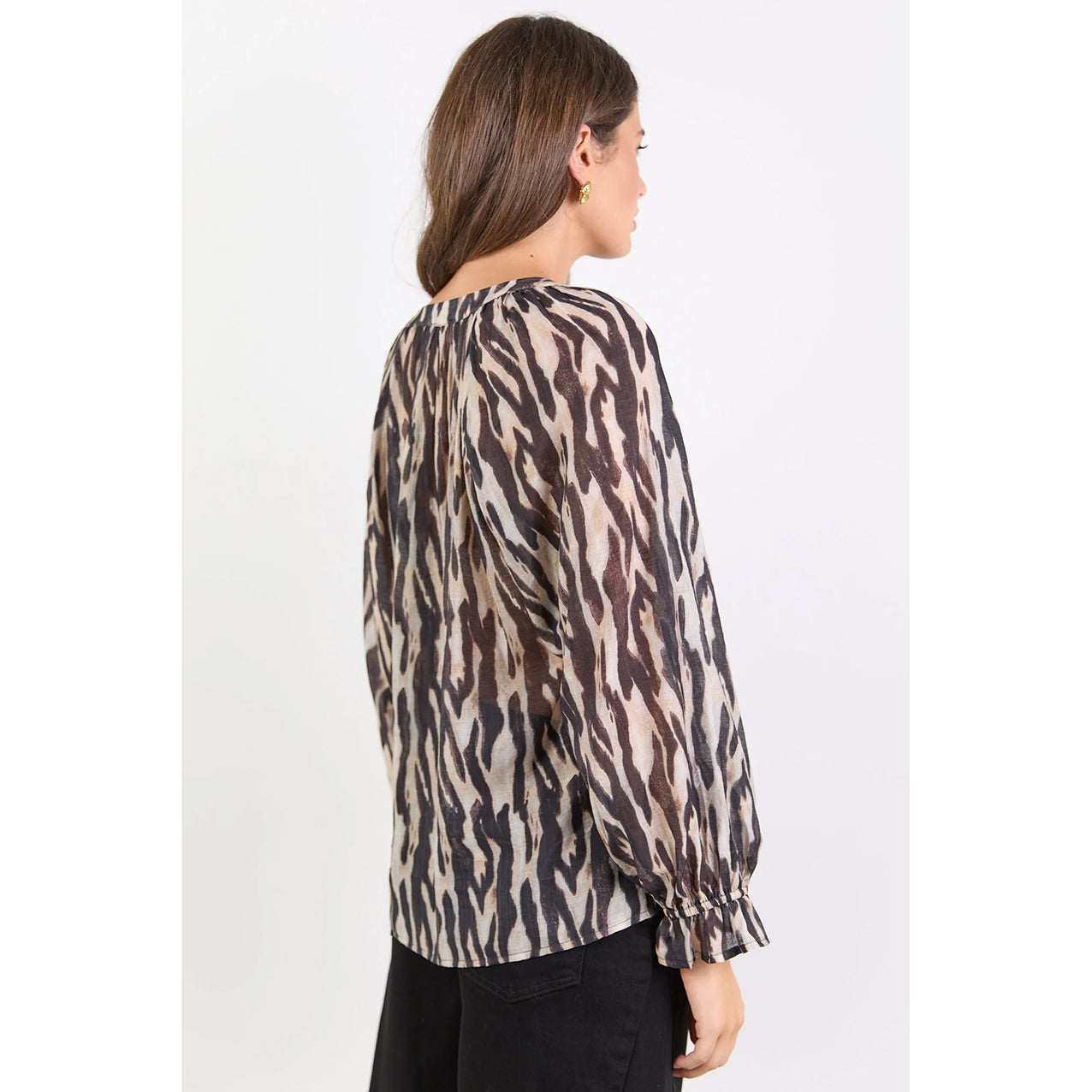 Woodland Black Zebra Top