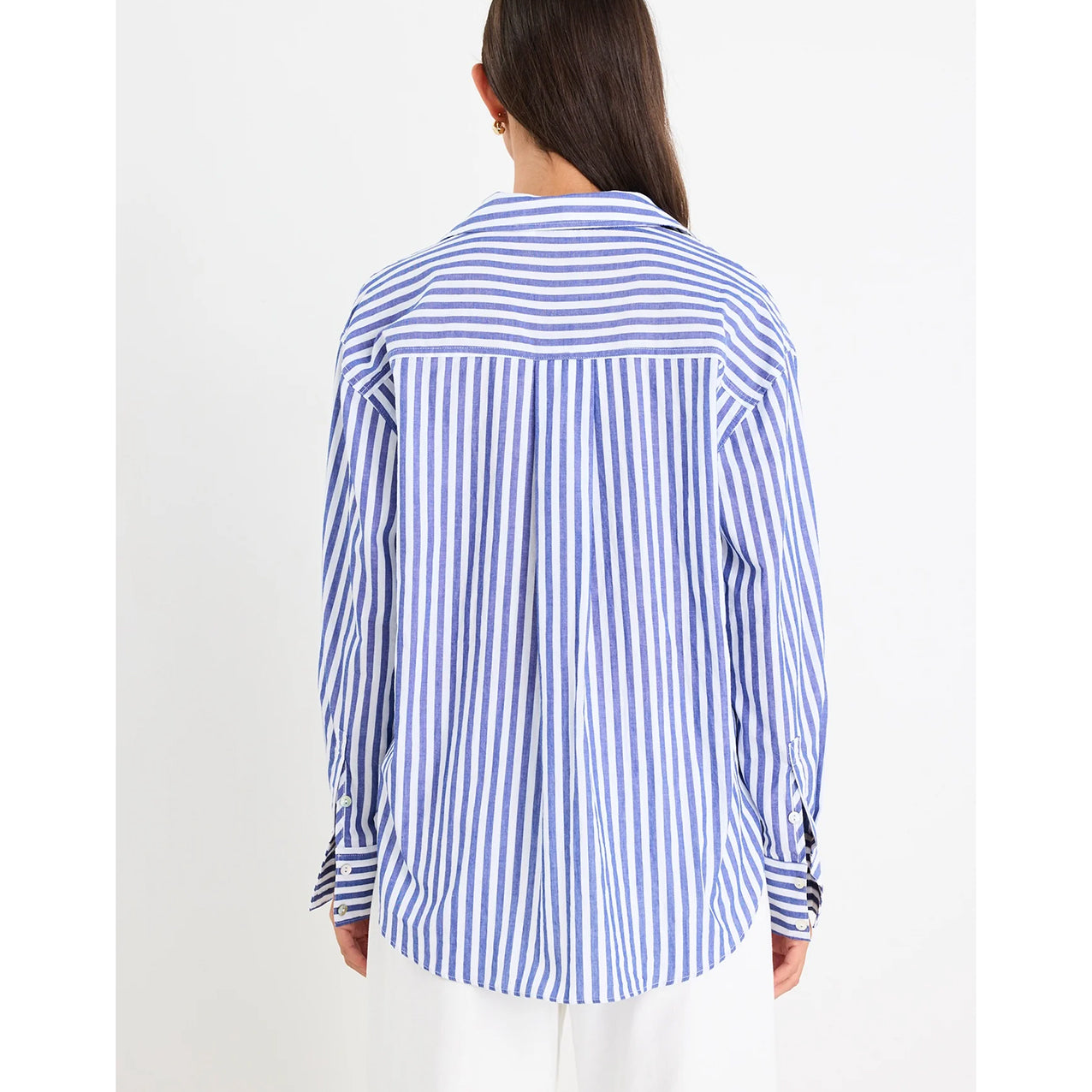 You Got This Blue Stripe Cotton Oversized Shirt