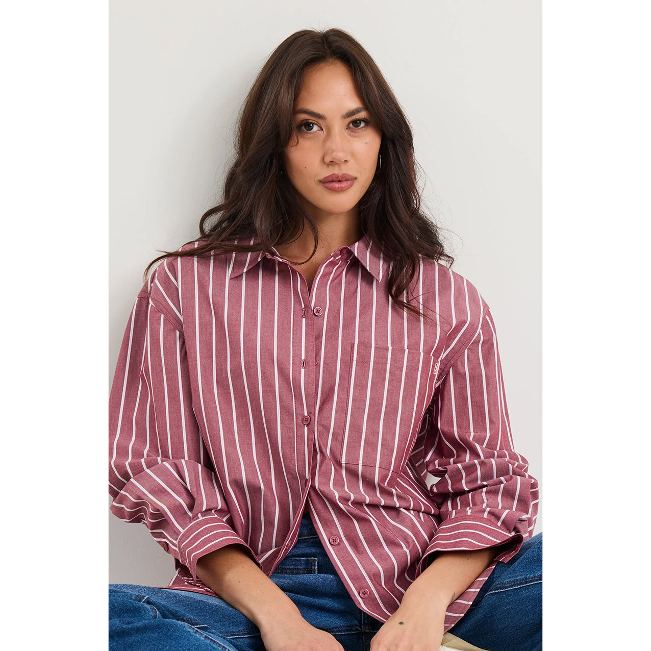 You Got This Burgundy Stripe Shirt