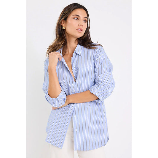 You Got This Blue Navy Stripe Shirt