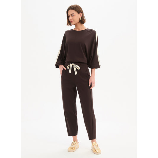 Barrel Leg Lounge Pant Chocolate
