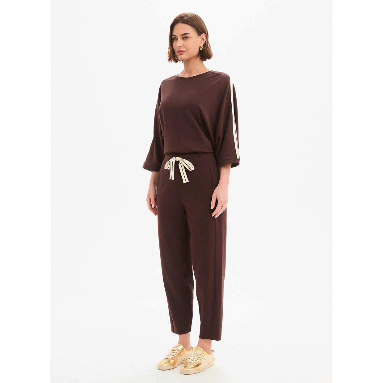 Barrel Leg Lounge Pant Chocolate