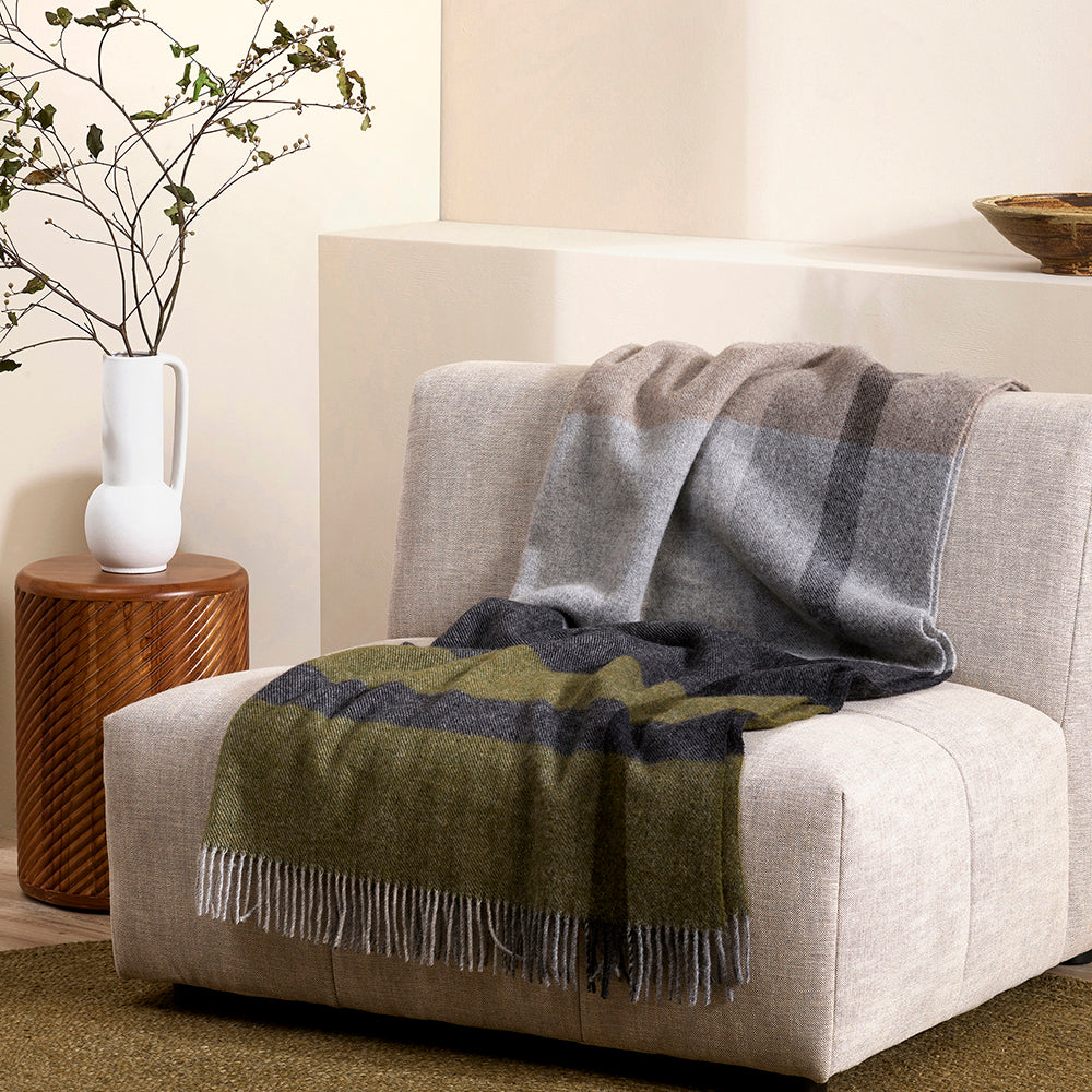 Brunswick Wool Throw Olive