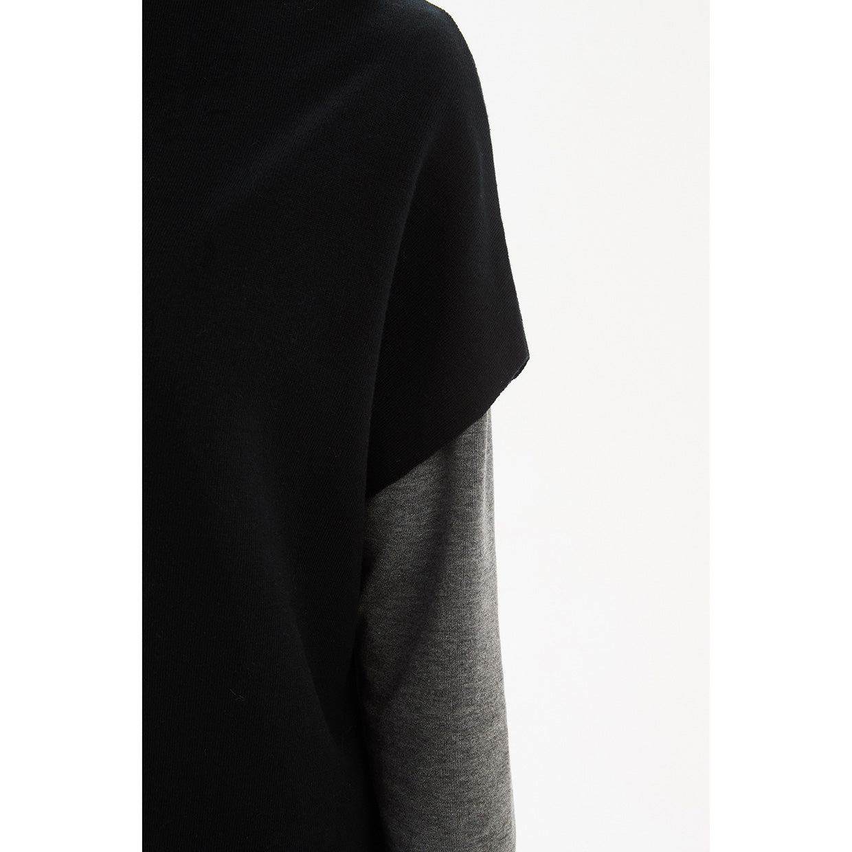 Button Up Knit Vest Black