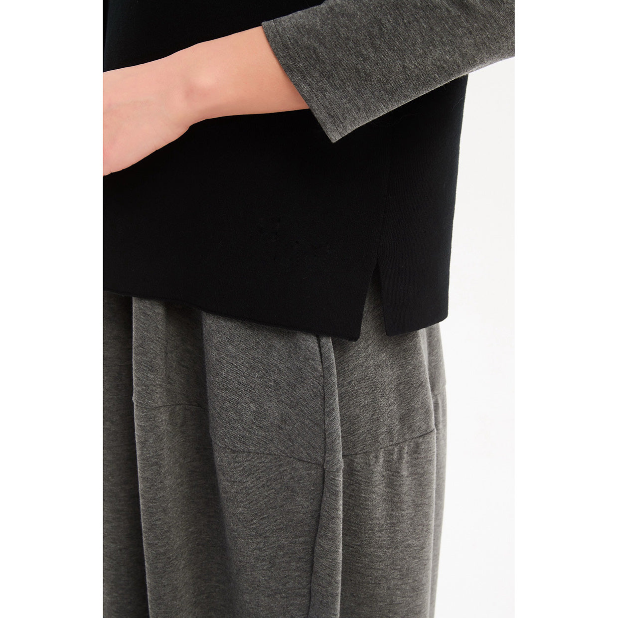 Button Up Knit Vest Black