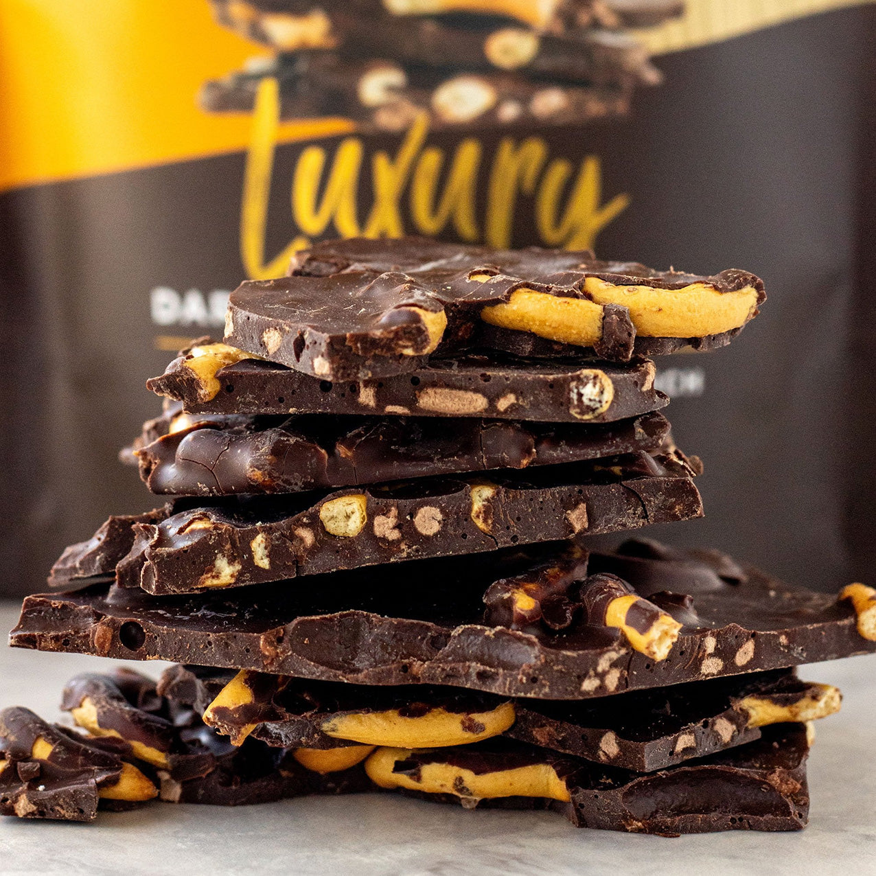 Remarkable Chocolate Bark Pretzel & Choc Crunch 125g