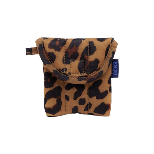 Baggu Puffy Earbuds Case Leopard