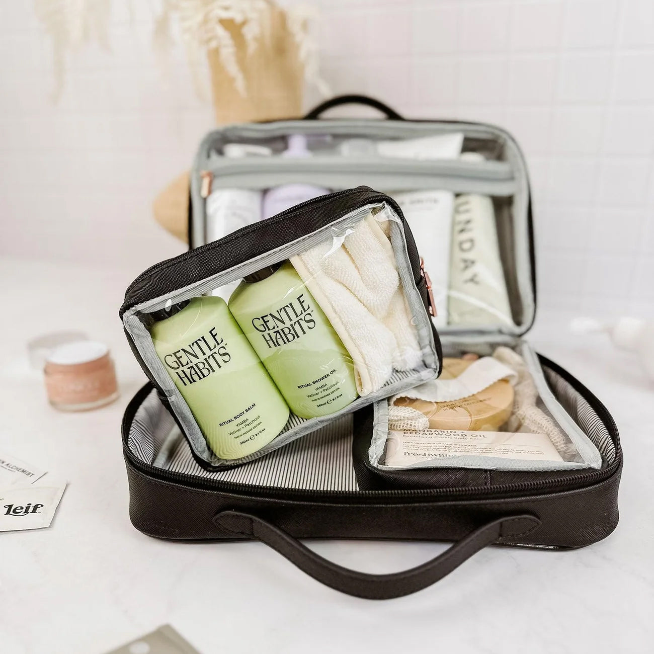 Georgie Cosmetic Case Black