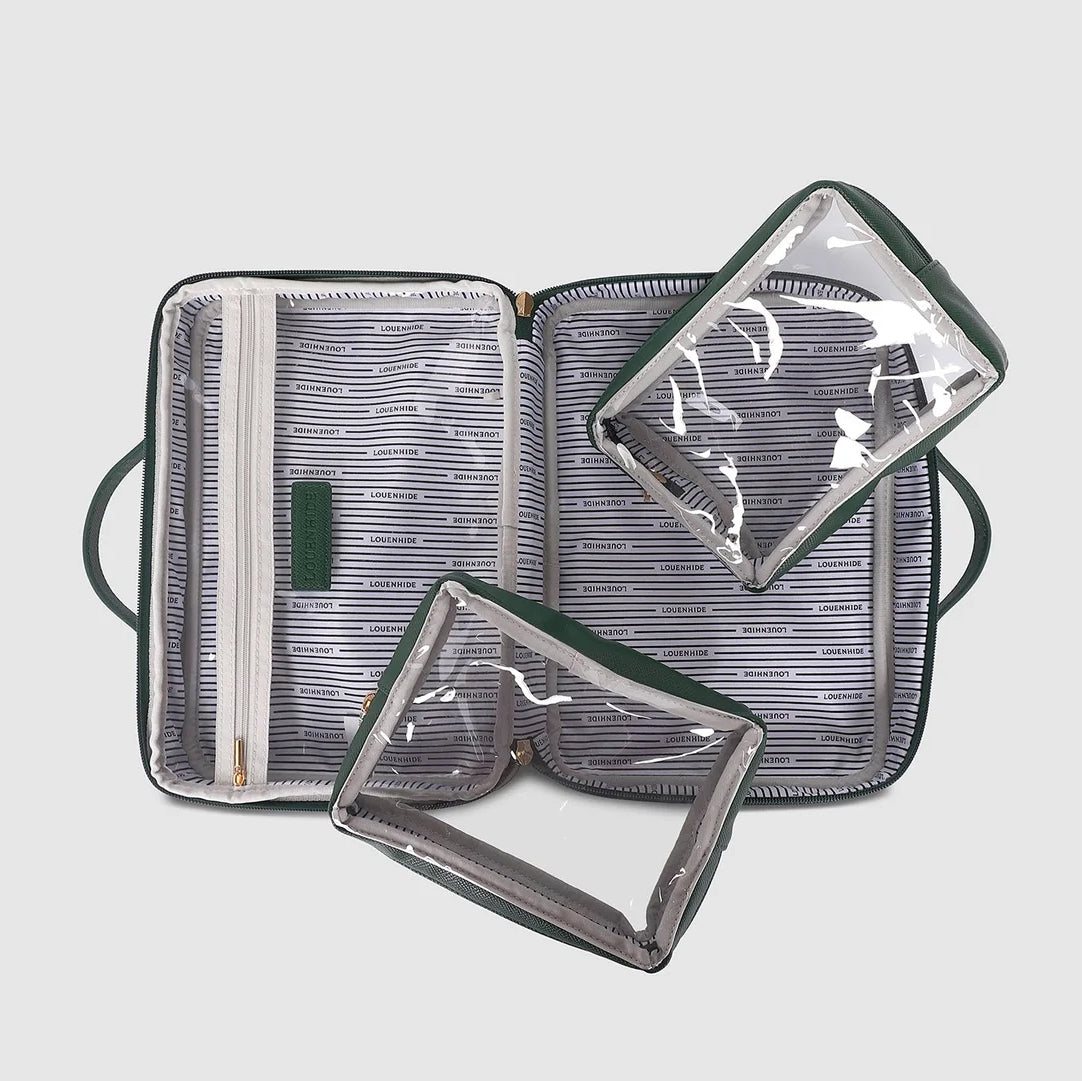 Georgie Cosmetic Case Forest Green