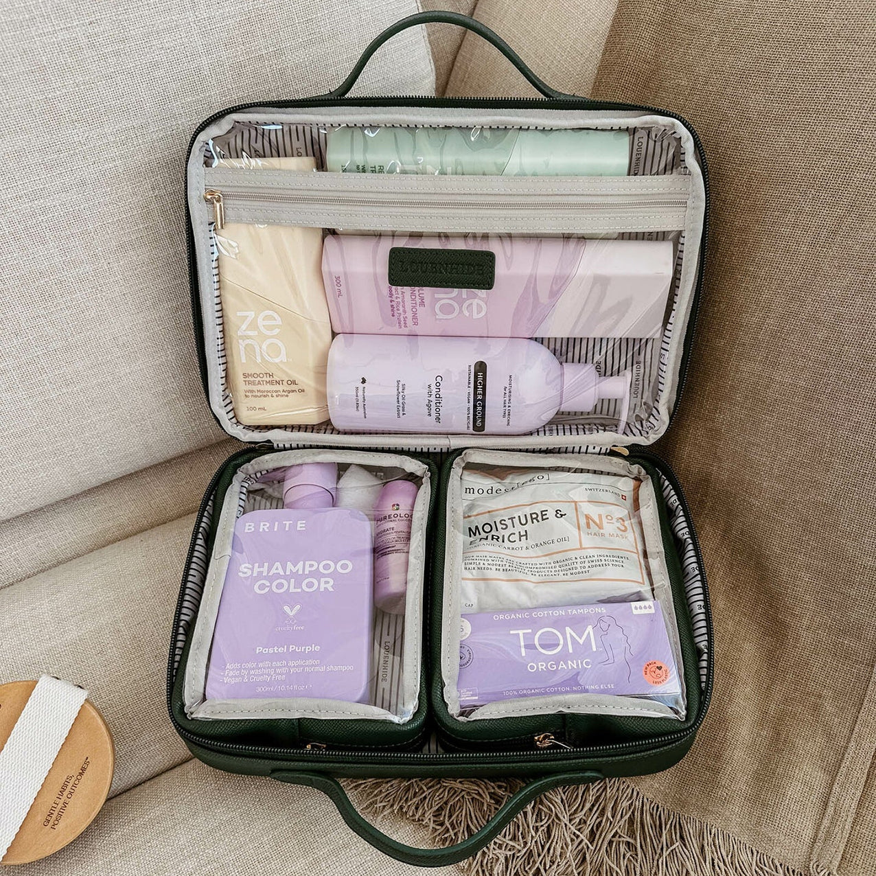 Georgie Cosmetic Case Forest Green