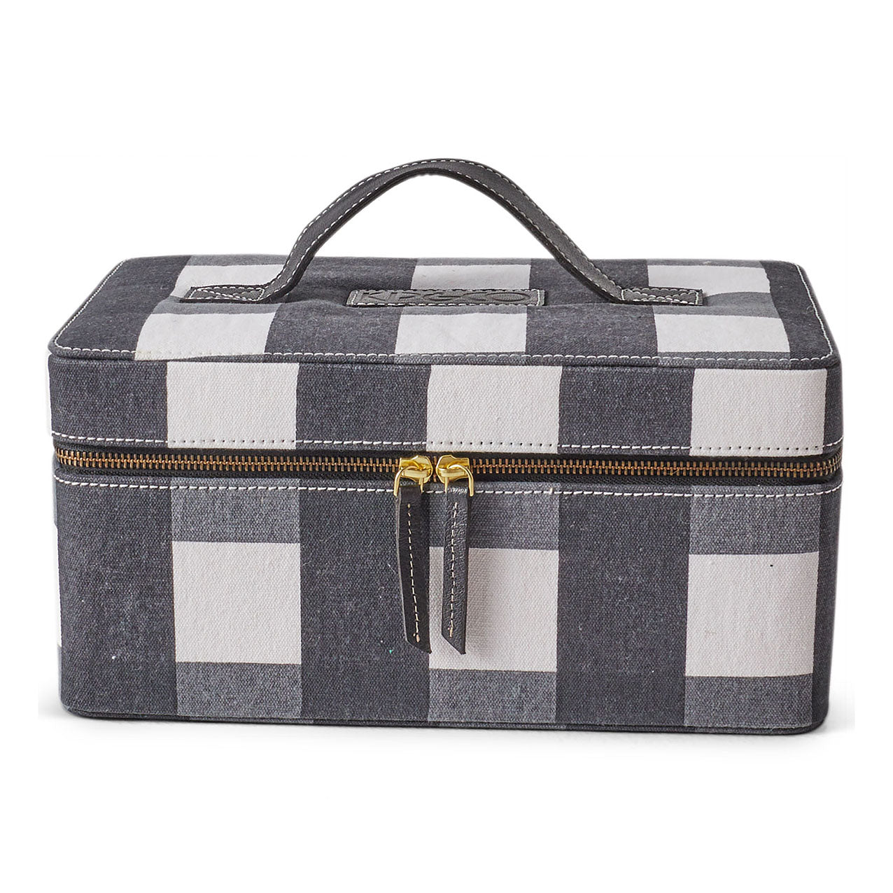 Black & White Gingham Toiletry Case