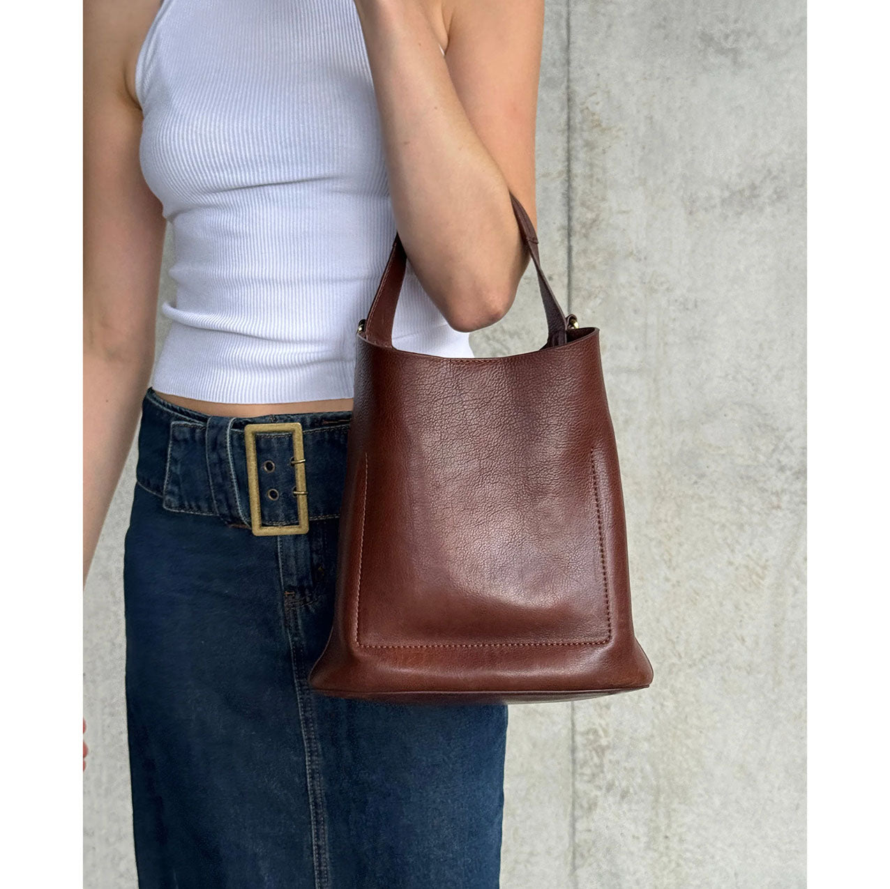 Carmen Bucket Bag Chocolate