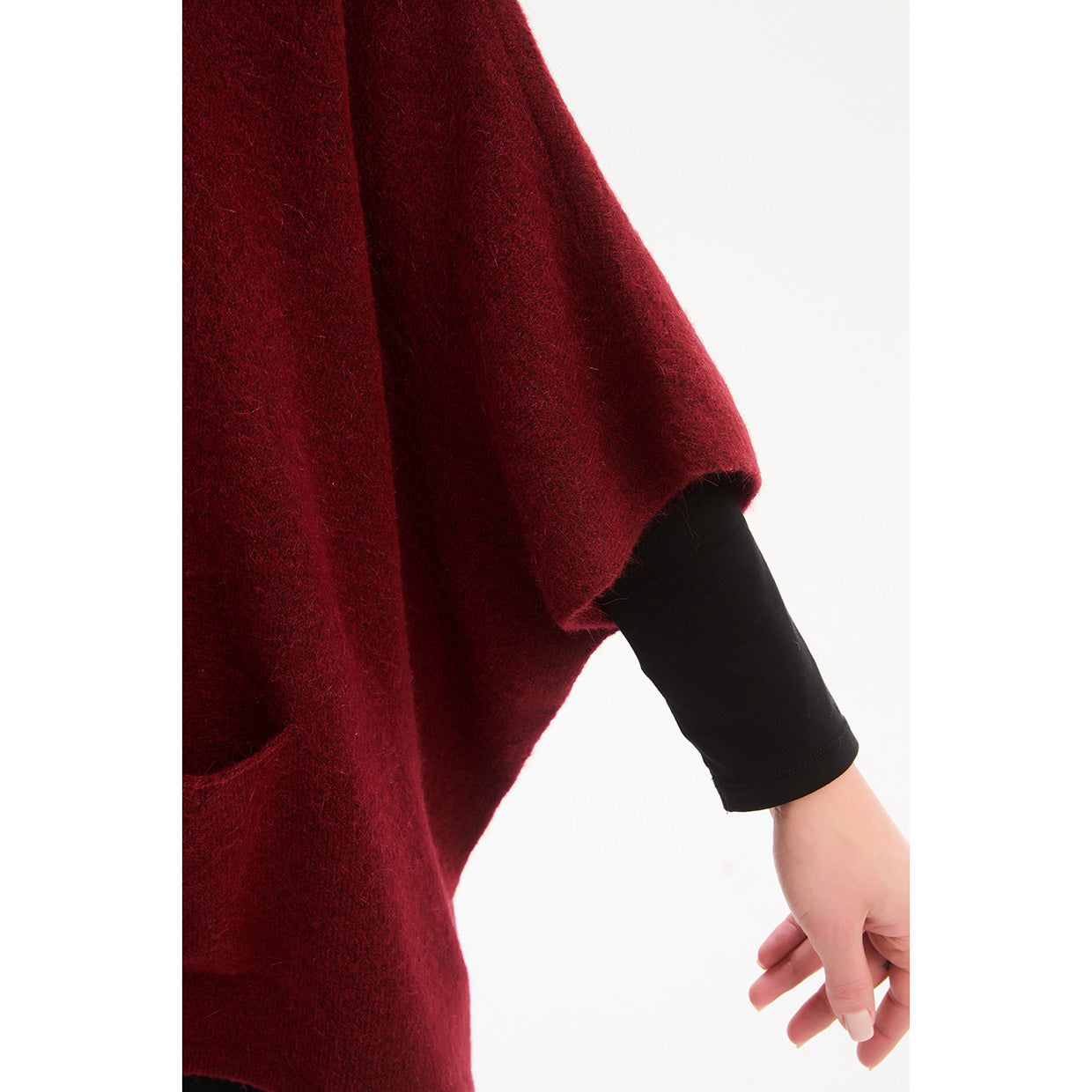 Magnetic Closure Cardigan Wine