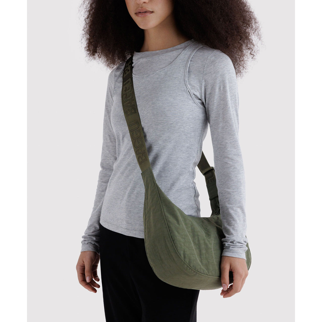 Baggu Medium Nylon Crescent Bag Caper