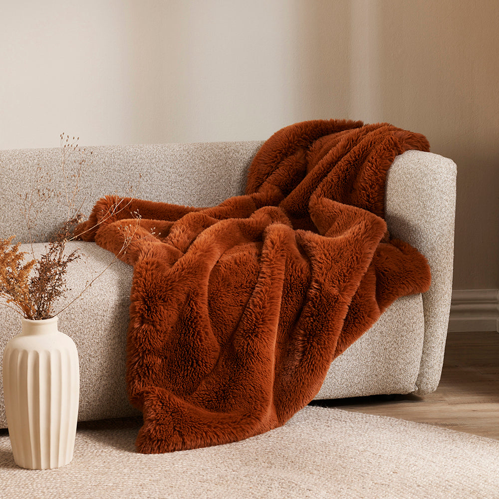 Pele Faux Fur Throw Sienna