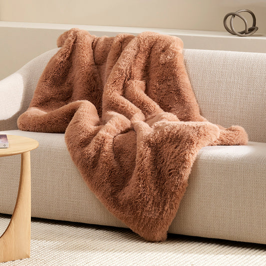 Pele Faux Fur Throw Toasted Coconut