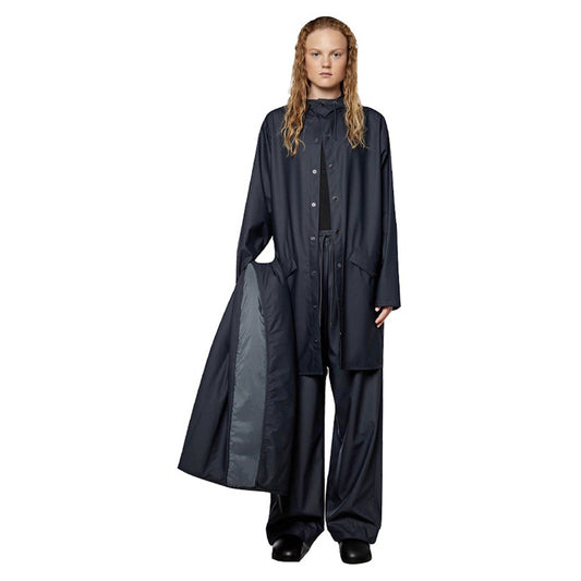 Rains Long Jacket Navy