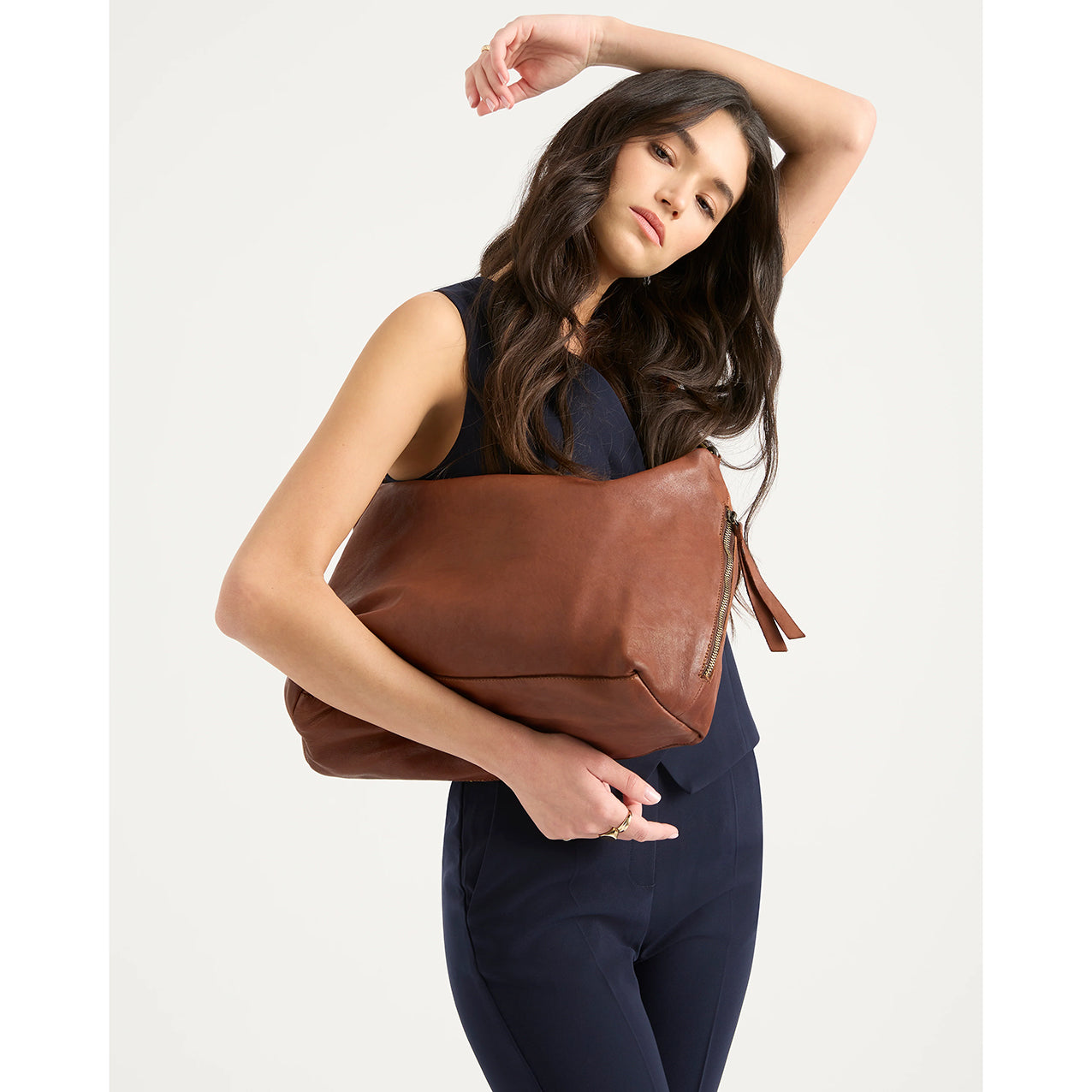 Small Slouchy Bag Cognac