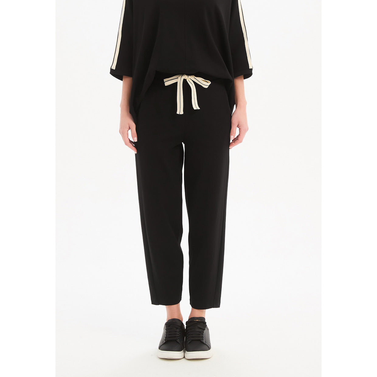 Barrel Leg Lounge Pant Black