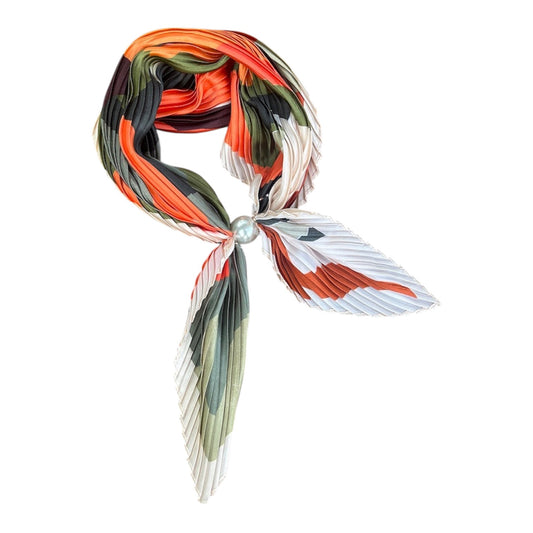 Pleated Pearl Fasten Neck Tie/ Wild Horses