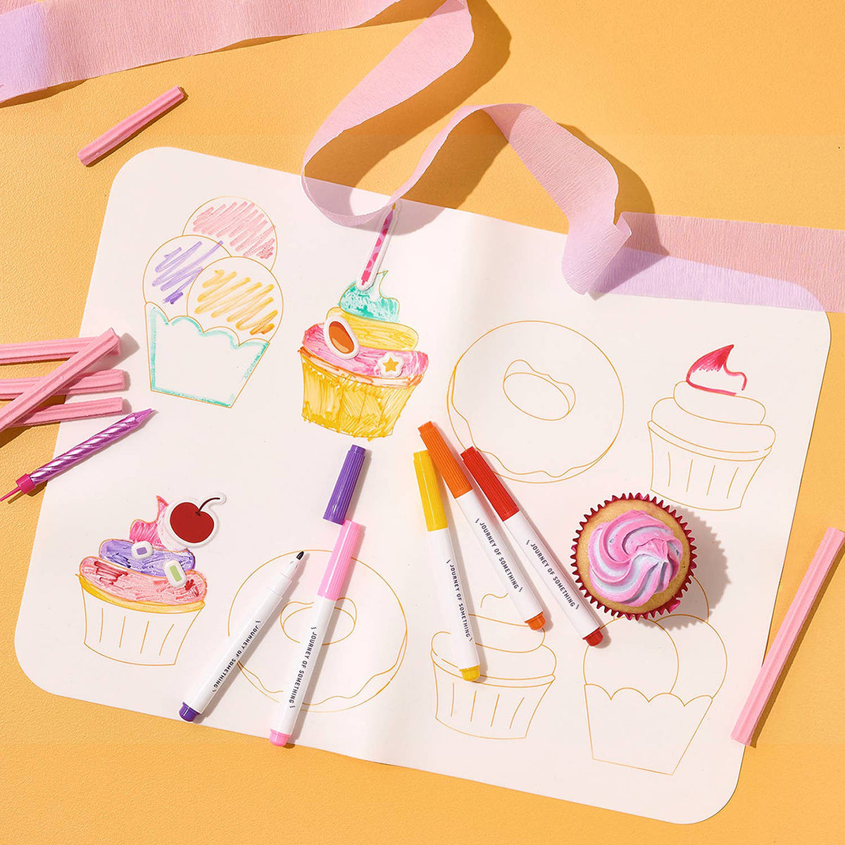Wipeable Silicone Colouring Mat Sweet As