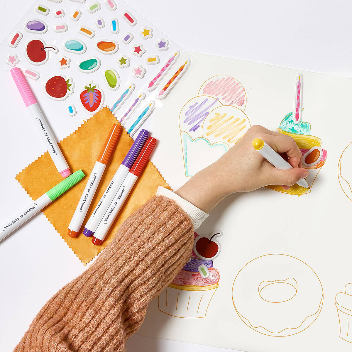 Wipeable Silicone Colouring Mat Sweet As